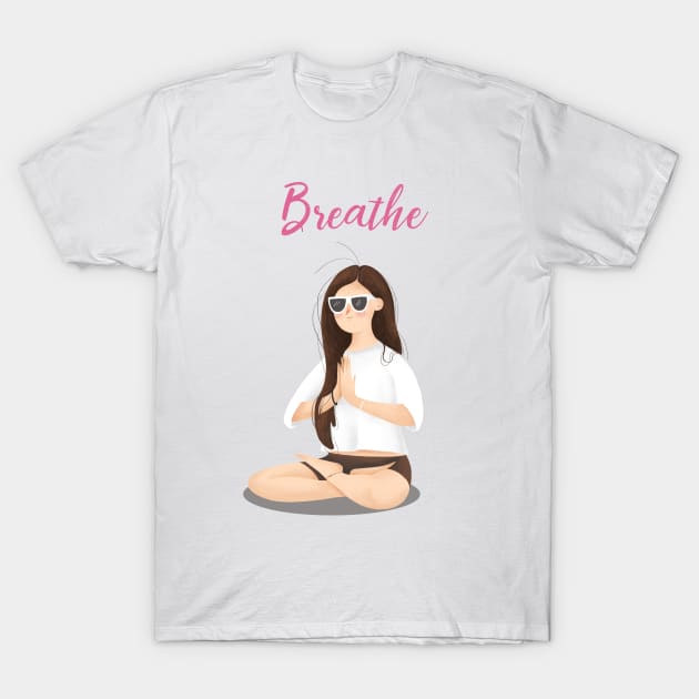 Breathe T-Shirt by Gummy Illustrations